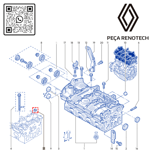 RN 103938-16 7700103938 RETENTOR DE VALVULA -x16- MOT. K4M 1.6F4R 2.0 SABO